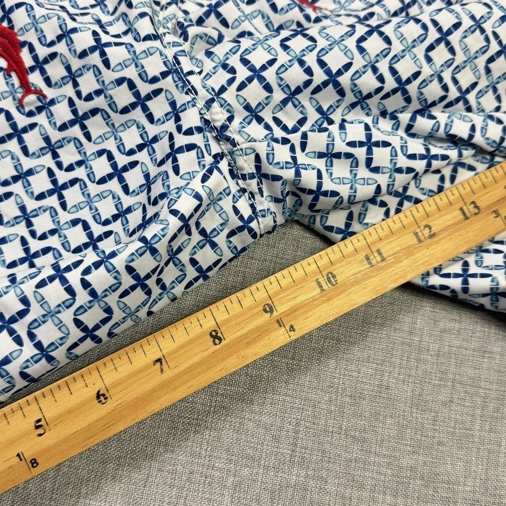 Tommy Bahama Swim Trunks Shorts Mens Small White‎ Geometric Lined Drawstring